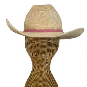Atwood Cattleman Ladies Pink Straw Cowgirl Western Hat